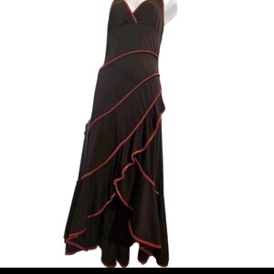 Elegant Black and Red Women's Dress